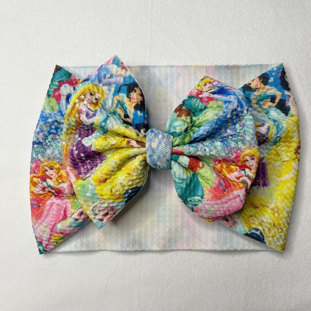 Handmade Disney Princess Bow Infant Girl Head Wrap